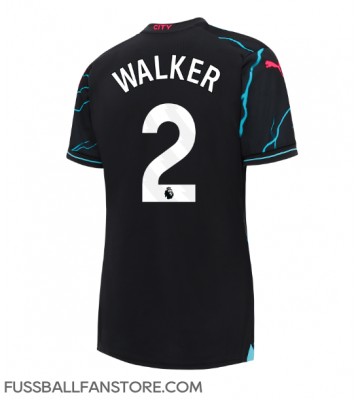 Manchester City Kyle Walker #2 Replik 3rd trikot Damen 2023-24 Kurzarm
